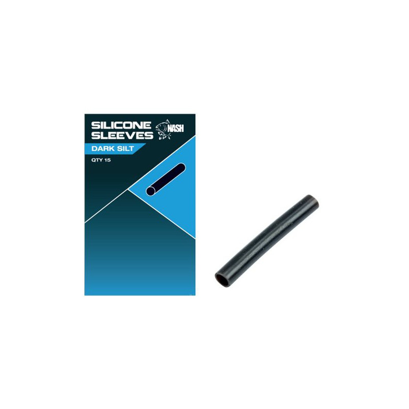 NASH SILICONE SLEEVES DARK SILT 15SZT DŁ 30MM - Centrum wędkarskie - Sklep wędkarski Jarofishing